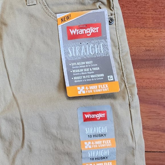 NWT Wrangler Straight 4-Way Flex Chino Pants Size 10 Husky - Picture 6 of 16